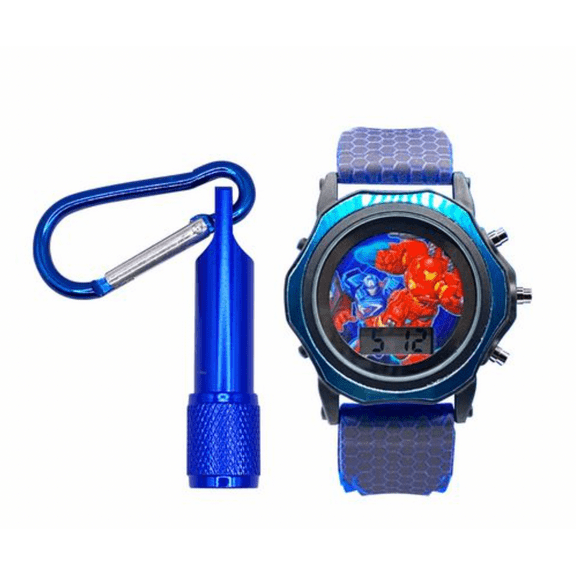 Avengers Digital Flashing Watch with Flashlight Set