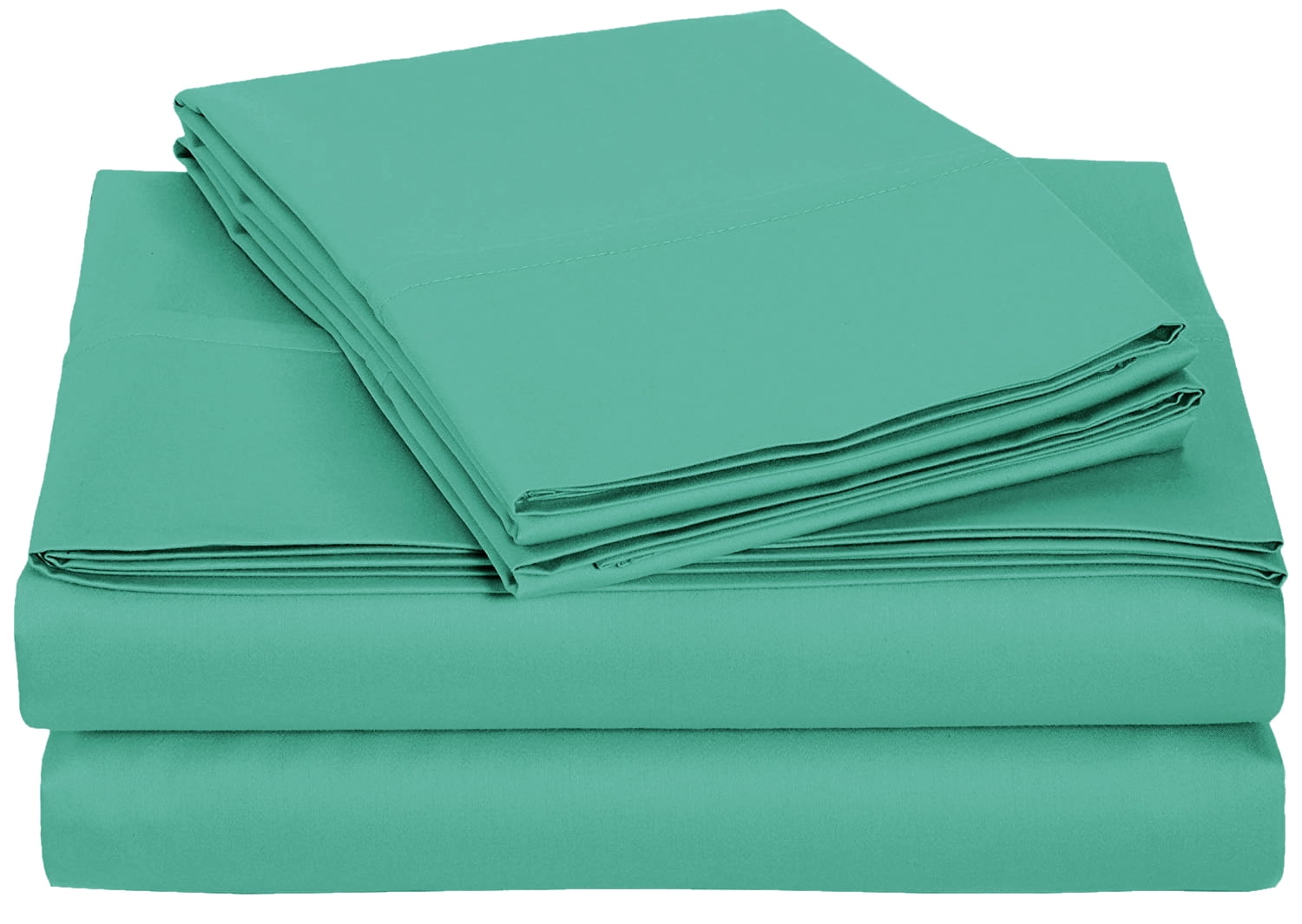 Aqua Solid Sheet Set Queen Blue
