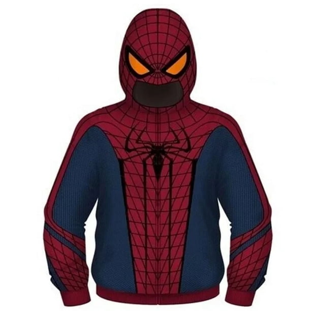Sudadera con capucha de superhéroe Spiderman de Los Vengadores para niños, Miles Morales, sudadera con cremallera 3D, chaqueta de Iron Man, disfraz de cosplay de anime para niños y niñas