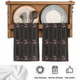thumbnail image 5 of Spring Floral Kitchen Towels Set of 2, Vintage Bohemia Flowers Leaves Bows Black Absorbent Dish Towels for Kitchen, Microfiber Hand Towel, Quick Drying Tea Towel for Cleaning Decorative Dishcloths, 5 of 7