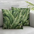 thumbnail image 3 of COMIO Banana Leaf Bathroom Throw Pillow Cover Farmhouse Decorative Pillow Cover Green Banana Palm Leaves Square Cushion Covers Sofa Bed Décor., 3 of 5