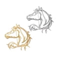 thumbnail image 2 of SmartBy Hollow-Out Horse Brooch Horse Head Brooch Pin Alloy Animal Brooch Clothes Accessory Zodiac Year Gift for Men Women Family Friends, 2 of 7