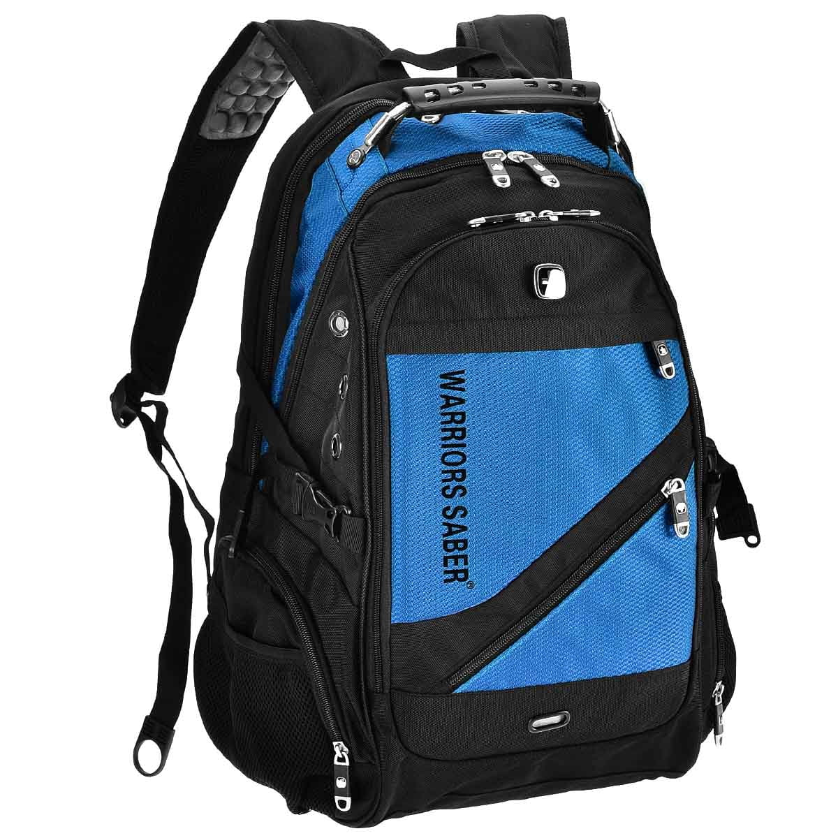 KAWELL Unisex 16" Laptop Backpack with USB Charging Port, Blue