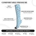 thumbnail image 3 of Lsque Blue Popcorn Pattern Sport Compression Socks for Men & Women 15-20 mmHg Knee High Nurse Pregnant Running Medical and Travel Athletic, 3 of 6