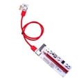 thumbnail image 3 of Tarjeta vertical PCI-E Interfaz de 6 pines Adaptador 1x a 16x Tarjeta gráfica Tarjeta extensora PCI-E, rojo, blanco, cable rojo Inevent EL001475-01, 3 of 7
