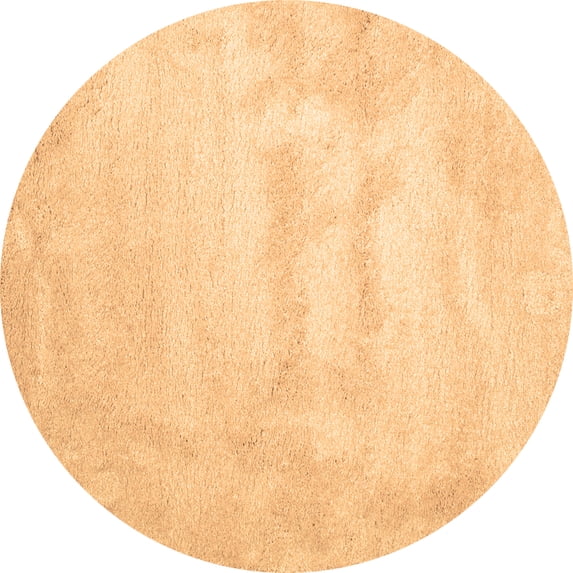 Ahgly Company Indoor Round Abstract Brown Contemporary Area Rugs, 5' Round
