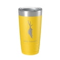 thumbnail image 1 of Lake Cascade Map Tumbler Travel Mug Insulated Laser Engraved Coffee Cup Idaho 20 oz Yellow, 1 of 1
