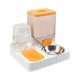 thumbnail image 1 of Dispensador automático de comida y agua para gatos Almacenamiento de comida para mascotas Dispensador de agua para mascotas Naranja con Tazón, 1 of 9