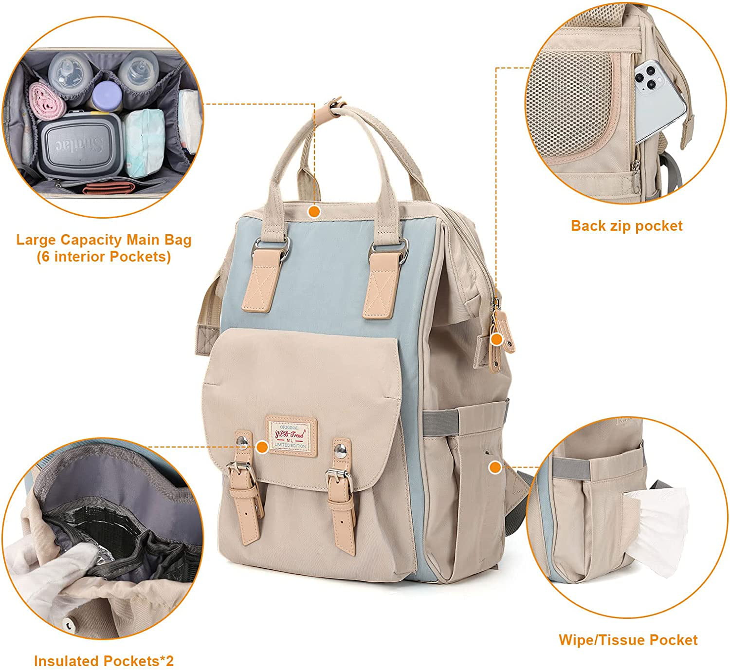 Buy MIGER Diaper Bag Backpack Baby Girl Boy Diaper Bag Cute Maternity Nappy Diaper  Backpack Waterproof Unicorn Diaper Bags with Large Capacity Bottle  insulation for Mom Dad (Black) Online at desertcartINDIA