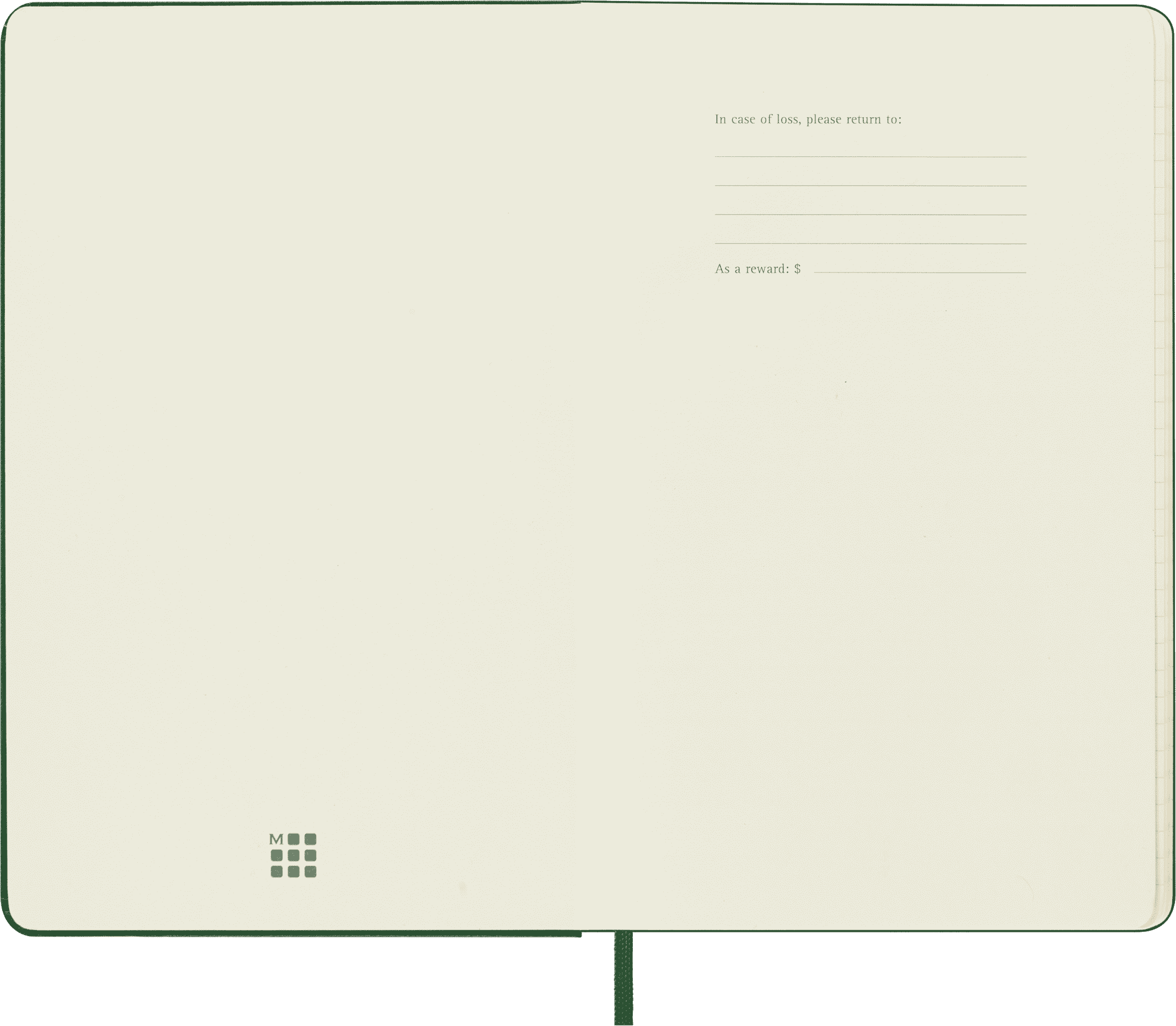Moleskine Classic Notebook, Hard Cover, Ruled, Large (5" x 8.25"), Myrtle Green