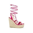 thumbnail image 3 of BLISSFUL STEP Women's Espadrilles Platform Wedges Heeled Lace Up Sandals, 3 of 8