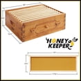 thumbnail image 6 of Medium Super Brood Box with Window, 100% Beeswax Coated Beehive Kit with 10 Wooden Frames and Waxed Foundations for Langstroth Beekeeping, 6 of 7