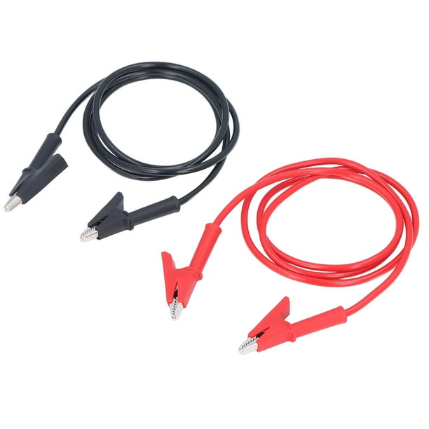 Cable de prueba con pinzas de cocodrilo, 1 juego de cables de prueba con pinzas de cocodrilo de doble extremo, compacto y liviano