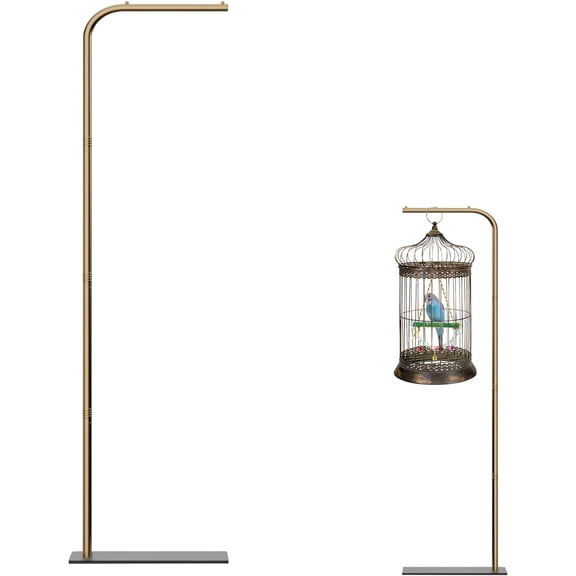 67 Inch High Hanging Bird Cage, Bird Cage Stand, Feeder Stand with Base | Suitable for Hanging Various Types of Birdcages(Weight Limit: Within 35 Pounds)