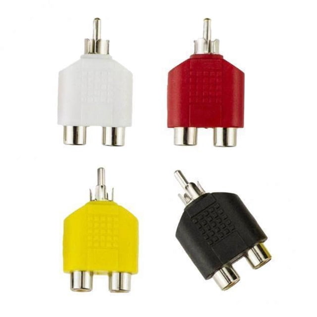 3XRCA Y Splitter AV Audio Video Conchip Converter 6 piezas