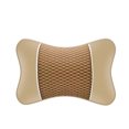 thumbnail image 3 of Almohada para el cuello del asiento del automóvil, reposacabezas, cojín de apoyo, asiento tejido de cuero PU, almohada de seguridad negra para automóvil, accesorios para automóvil, 3 of 5