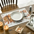 thumbnail image 4 of Set of 4 Fall Placemats 12x18 Inch Pumpkins Autumn Thanksgiving Harvest Vintage Table Mat for Party Dining Decoration, Beige/Orange, 4 of 12
