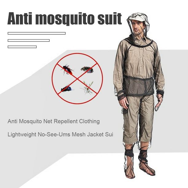 Peggybuy Summer Anti Mosquito Suit Mesh Camp Fishing Insect Protective  Jacket Pants Glove 