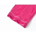 thumbnail image 6 of Beezizac Little & Big Girls Pajama Set Size 14 - Hot Pink Satin Silky Soft Long Sleeve Teen Cute 2-Piece Winter Jammies, 6 of 7