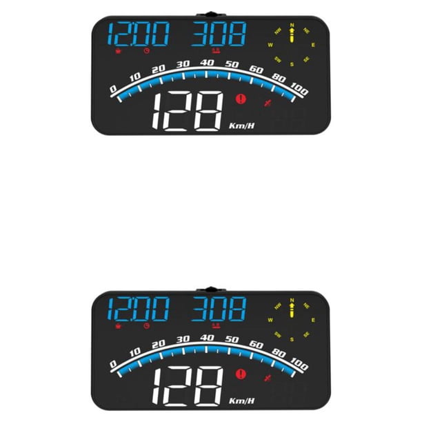 Sidaley PC ABS Car Head Up Display Alarms Multifunctional Screen Digital 5.5inch USB Overspeed Speedometer Automotive Power 2piezas