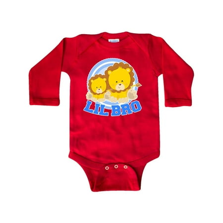 

Inktastic lil bro lion Gift Baby Boy or Baby Girl Long Sleeve Bodysuit