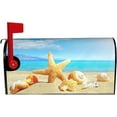 thumbnail image 2 of Summer Beach Ocean Starfish Shells Mailbox Cover Magnetic Mailbox Wraps Post Box Cover Décor 21x18 in, 2 of 6