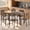 Gray, variant on Aiho Dining Table Set for 6, 7-Piece Kitchen Table Set with 6 Chairs & Storage Shelf for Kitchen, Dining Room - Black