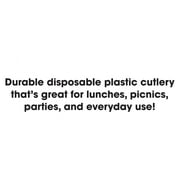 Great Value Plastic Disposable Forks, Basic White, 24 Count
