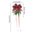 thumbnail image 3 of Guanhe Christmas Chair Bow Decoration, Chair Sashes Include Red Ribbons and Berries Pine Chair Sashes for Christmas Events Banquet Home Kitchen Decoration, 3 of 6