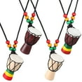 thumbnail image 1 of Shisuyan 4 Pcs Necklace Charms Djembe Drum Pendants Multi Keychain Making For Artisans, 1 of 8