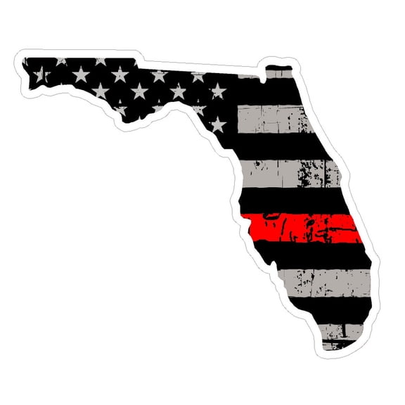 Florida State (C1) Thin Red Line Vinyl Decal Sticker Car/Truck Laptop/Netbook Window