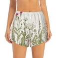 thumbnail image 2 of Sigee Herbs and Wildflowers for Women's Athletic Shorts High Waisted Running Shorts Pocket Sporty Short Gym Elastic Workout ShortsX-Large, 2 of 9