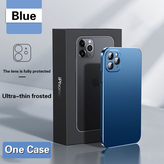 Funda esmerilada para iPhone 12 Pro Max, cubierta protectora ultrafina anticaída, lente todo incluido, Mini negro Simple, nuevaiphone 12 Mini&CHINA&Caso y Protector de Pantalla Gao Jinjia LED