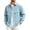 Blue, variant on Mens Jackets Casual Long Sleeve Button Down Hiking Jacket with Zipper Pockets Outdoor Trucker Coats for Travel Safari Fishing