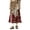 Red, variant on Color Plaid Midi Skirt for High Waist Elastic Waistband A Line Pleated Flowy Casual Fall Fashion Skirt Preppy Skirt S