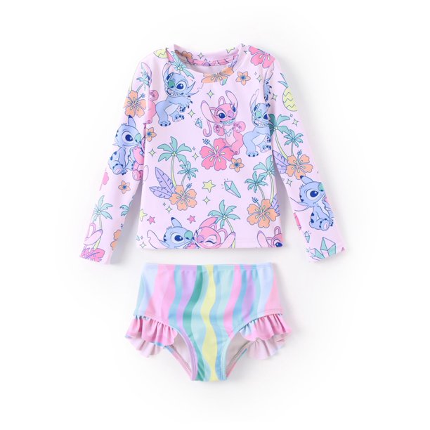 Traje de baño Disney Lilo & Stitch Tankini de 2 piezas UPF 50+ para niñas de 8 a 9 años
