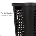 thumbnail image 4 of Cesta para ropa Mind Reader, delgada, cónica, con tapa, 50 L, color negro, 4 of 7