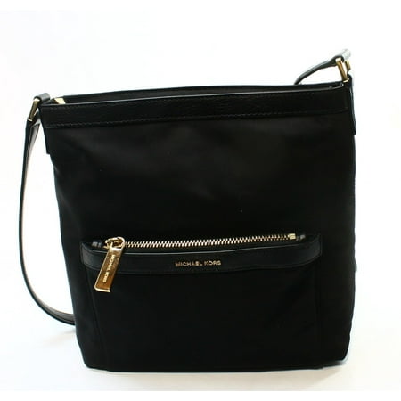 Michael Kors NEW Black Gold Nylon Morgan Medium Messenger Bag Purse $128 #017 - 0