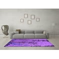 thumbnail image 3 of Ahgly Company Indoor Round Oriental Purple Industrial Area Rugs, 7' Round, 3 of 4