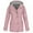 Pink, variant on Tiweut Casual Rain Jackets Womens Long Sleeve Raincoat Hooded Drawstring Windproof Outdoor Coat Plus Size Outerwear Blouses Black,L