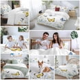 thumbnail image 5 of 3 Piece Butterfly Spring Floral Duvet Cover Set Queen Size,Microfiber Comforter/Quilt Cover with Corner Ties and 2 Pillowcases,Daisy Flowers Botanical Country All Season Bedding with Zipper Closure, 5 of 8