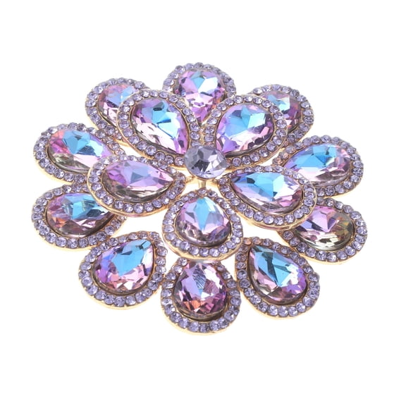 Crystal Flower Brooch