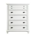 thumbnail image 2 of Benjara Lyni 55 Inch Tall Dresser Chest with 5 Drawers, Farmhouse White Acacia Wood, 2 of 5