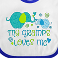 thumbnail image 4 of Inktastic My Gramps Loves Me Cute Elephants Boys or Girls Baby Bib, 4 of 4