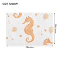 thumbnail image 4 of Yayeee Bath Rug for Bathroom Floor Non Slip Rectangle Fluffy Soft Absorbent Mat, 16"x24", White Seahorse, 4 of 7