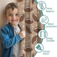 thumbnail image 3 of Blackout Kids Curtains,Football with Symbols Pattern Childrens Insulated Curtains Set Of 2,Bedroom Essentials,Toddler Room Decor 42"x54", 3 of 5