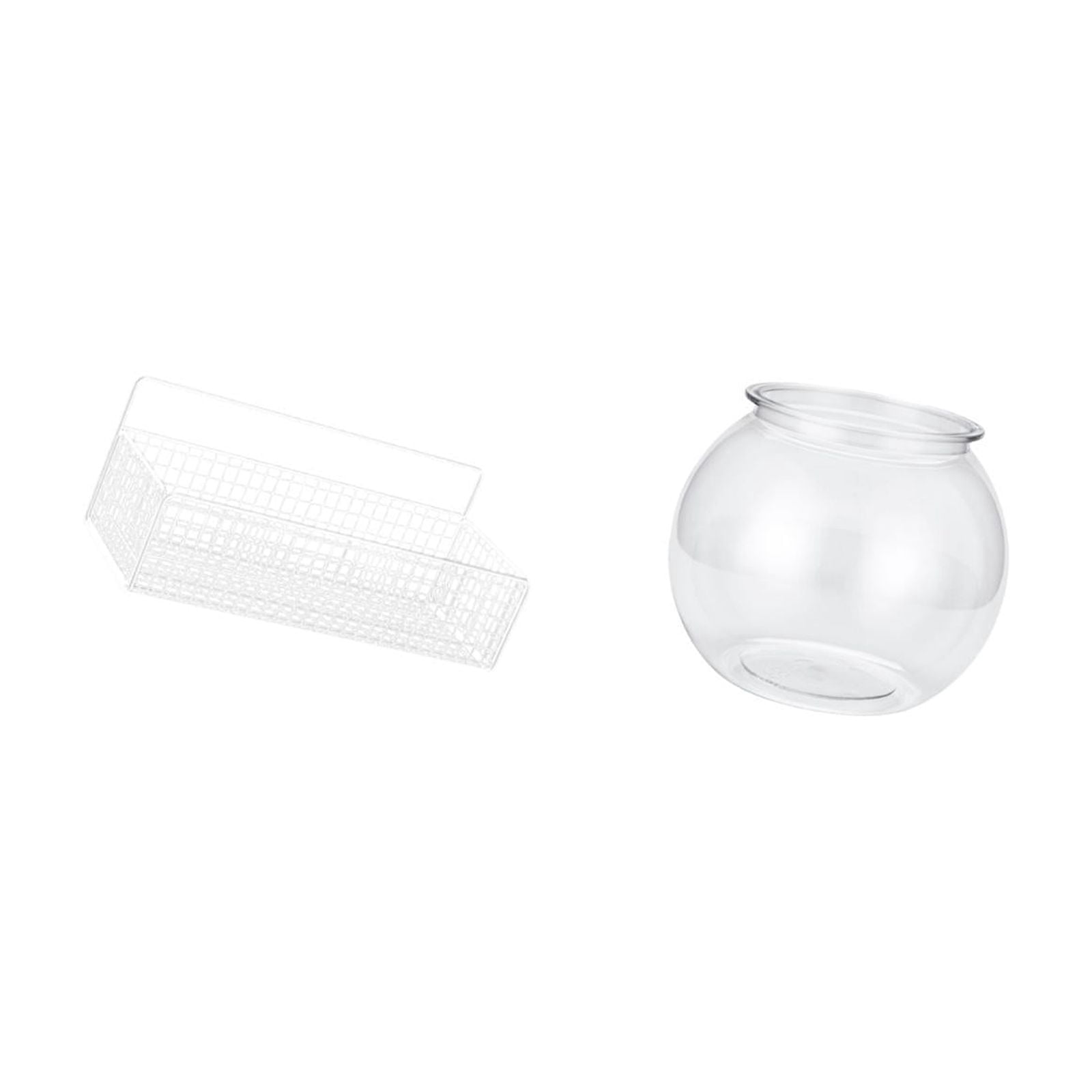 CarpNettore Crystal Clear Miniature Aquarium Bowl for Bedroom Desktop Living Room Home Decor DIY Fish Tank Vase Ornament Household Table Display