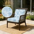 thumbnail image 2 of Outdoor Patio Cushion Covers 4 Pack Baby Blue White Palm Leaves Patio Chair Cushion Covers with Ties and Zipper Waterproof Outdoor Seat Cushion Covers for Patio Furniture 20"x18", 2 of 9