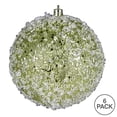 thumbnail image 3 of Vickerman 4" Lime Glitter Hail Ball Ornament, 6 per Bag, 3 of 3