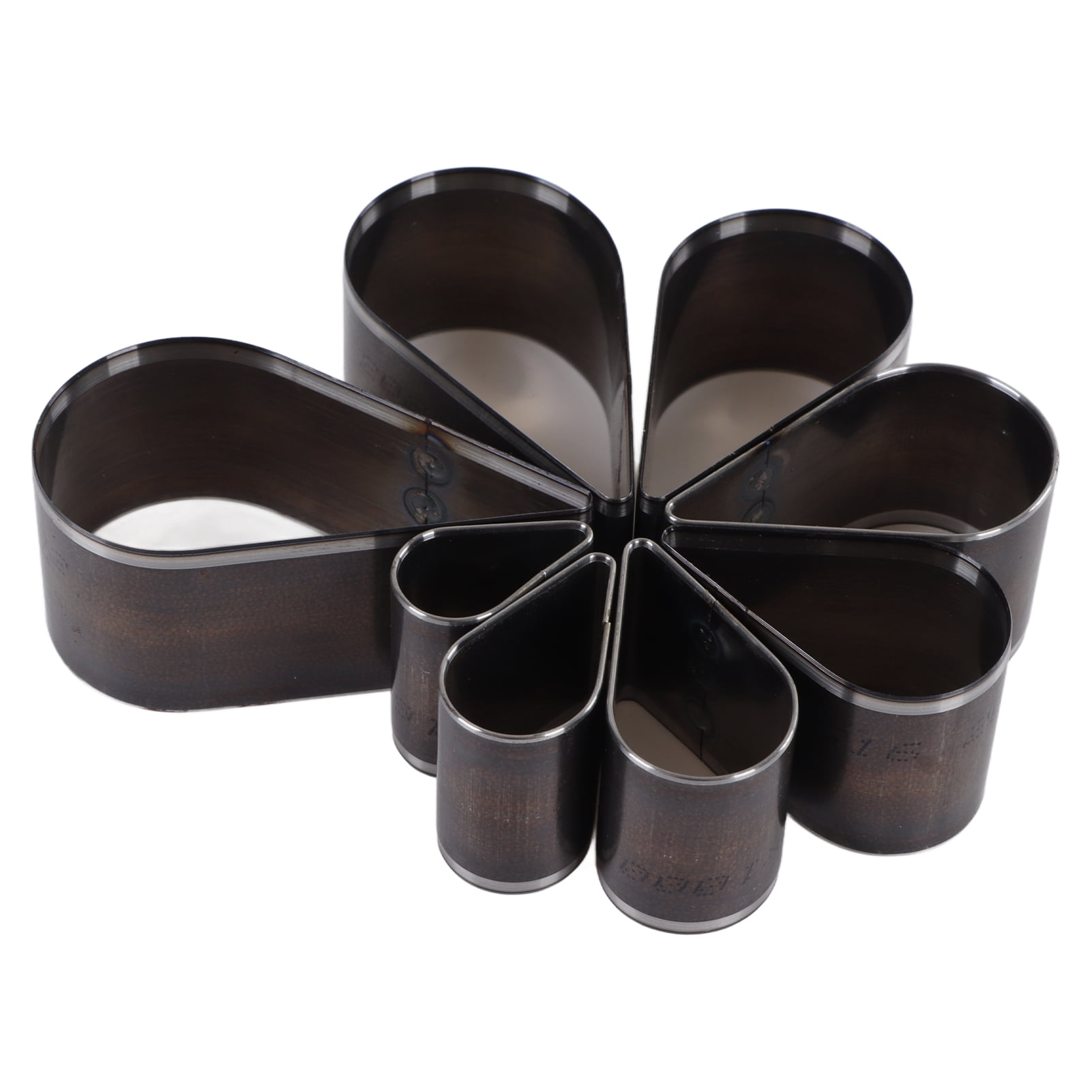 Neyseki 8Pcs Leather Cutting Die Set Teardrop Manual Punching Molds DIY Craft Tools Alloy Steel